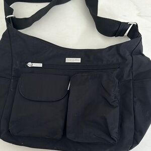 Baggallini Black Nylon Crossbody Bag with Adjustable Strap